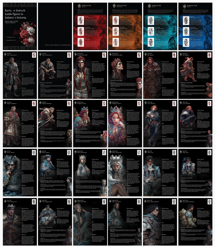 Artbook — strony z bohaterami
