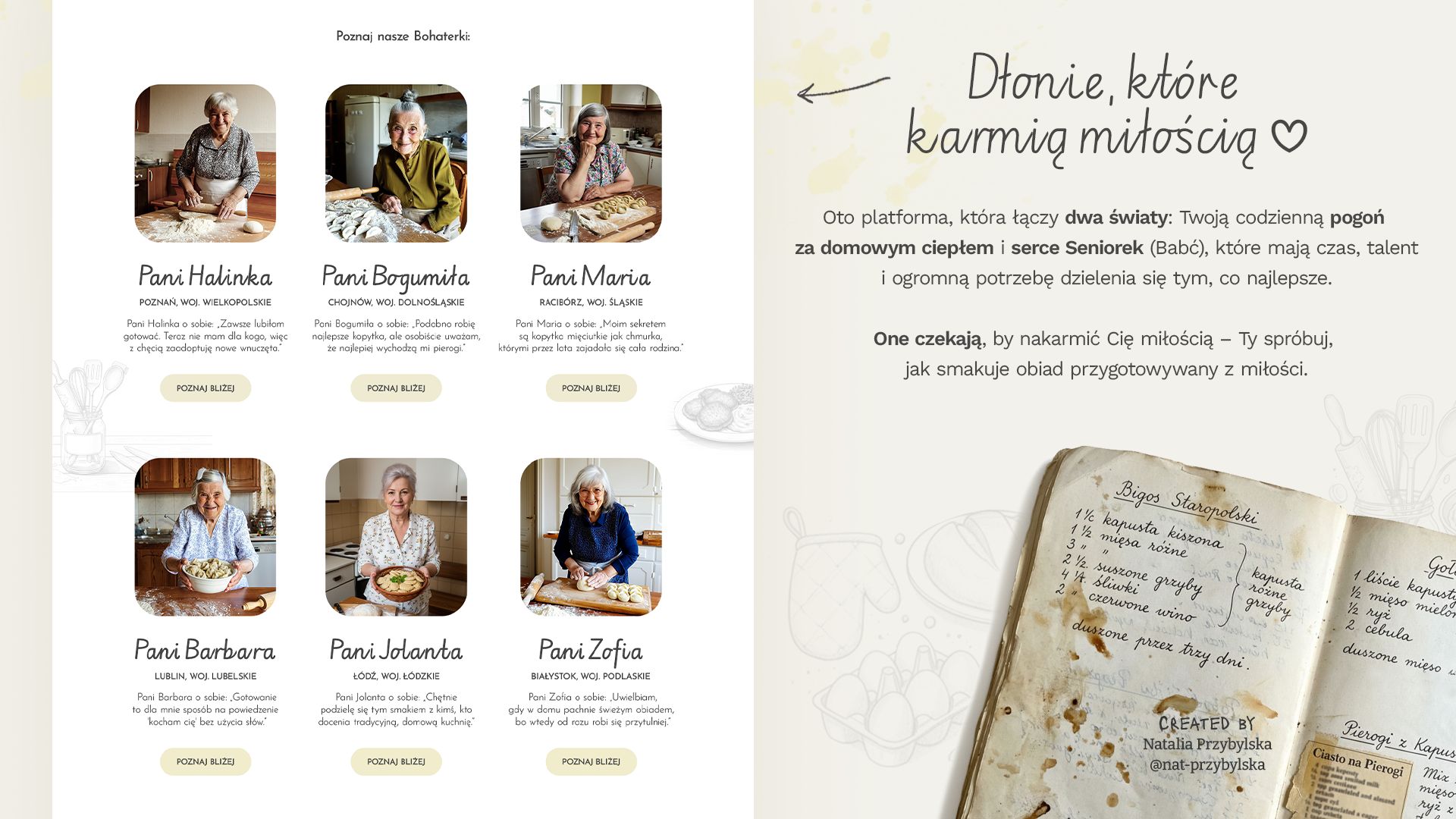 Bo Wystygnie — sekcja Dłonie które karmią miłością + Bohaterki