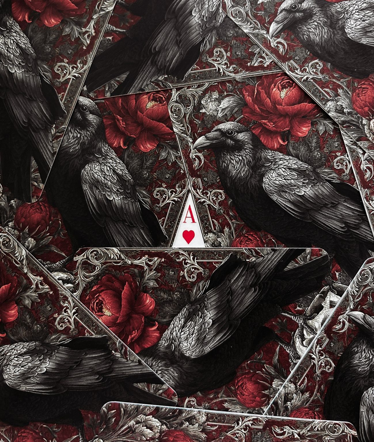 Wzór koszulek — kruk i peonie